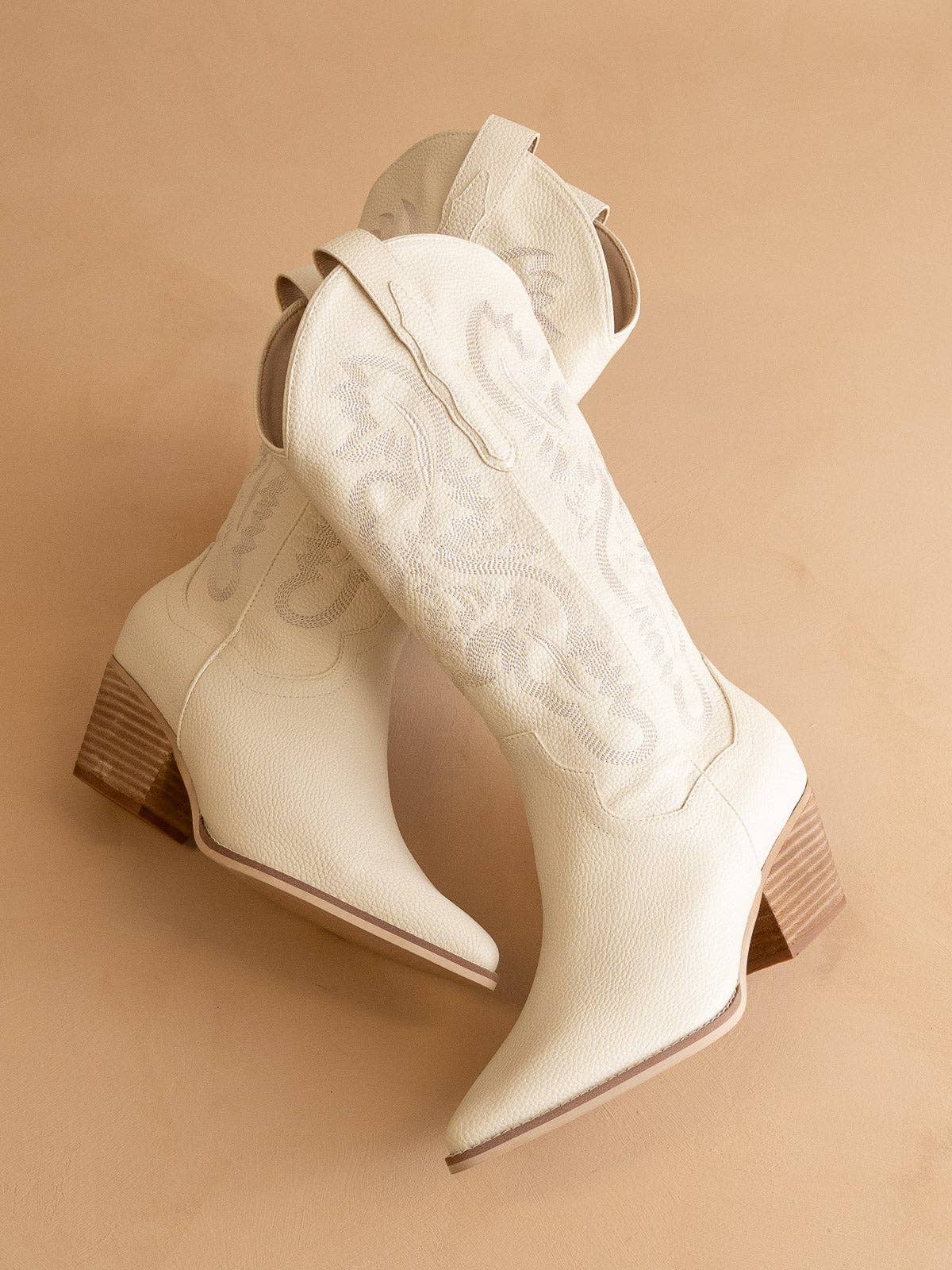 Daisy Duke- White Western Boot