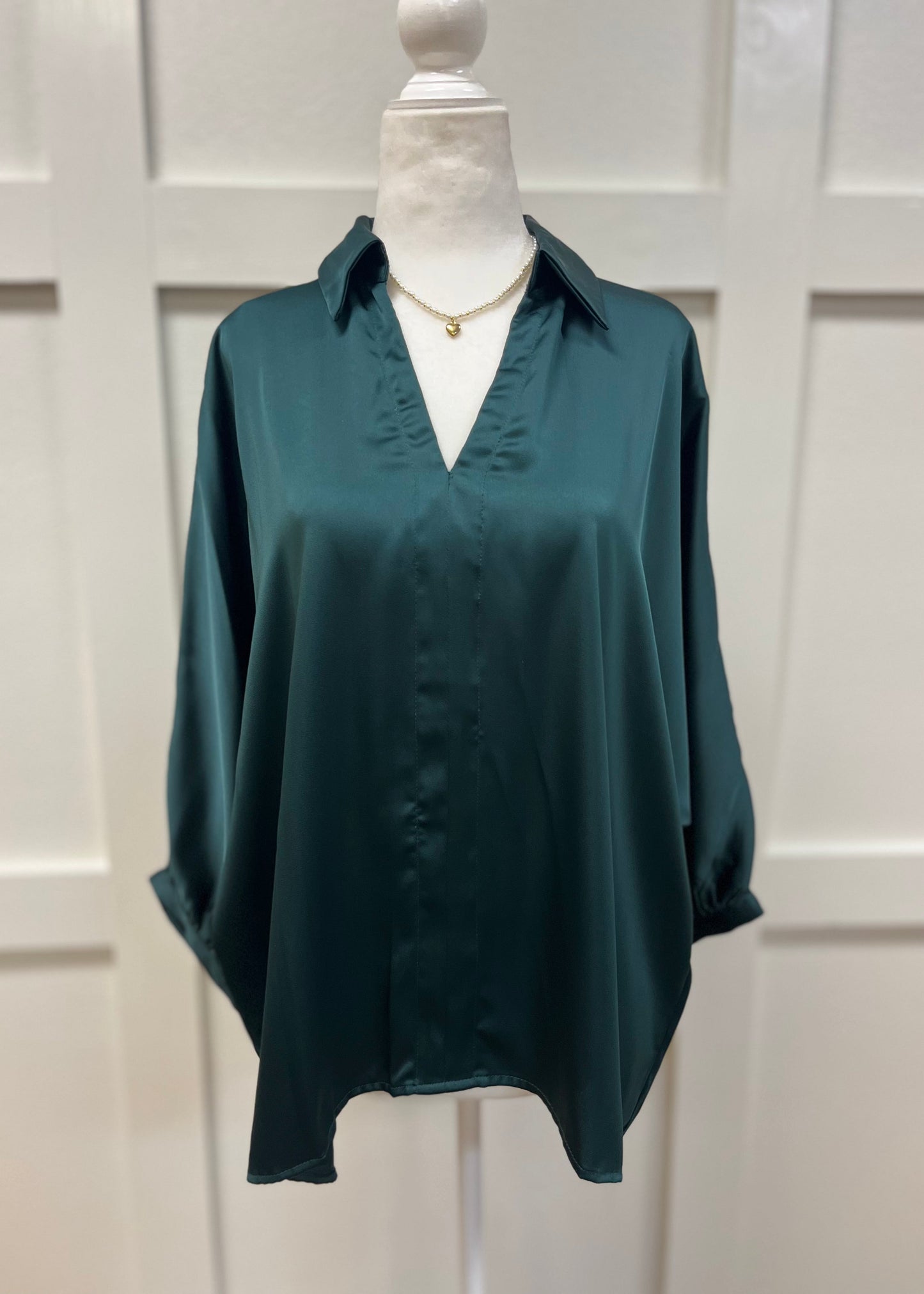 Rowyn Blouse-Dk Green
