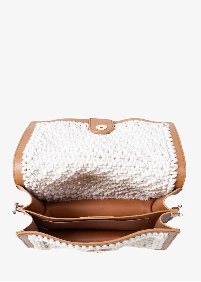 Gianna Macrame Woven Crossbody w/Strap