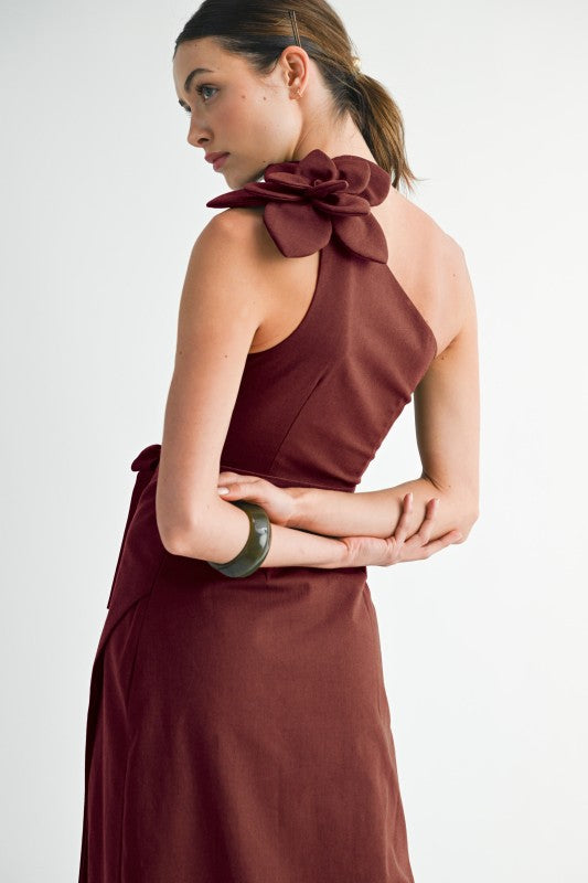 Made You Look - Rust Midi Dress