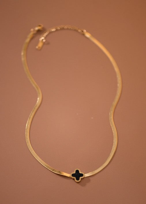 Black Clover Necklace-Herringbone
