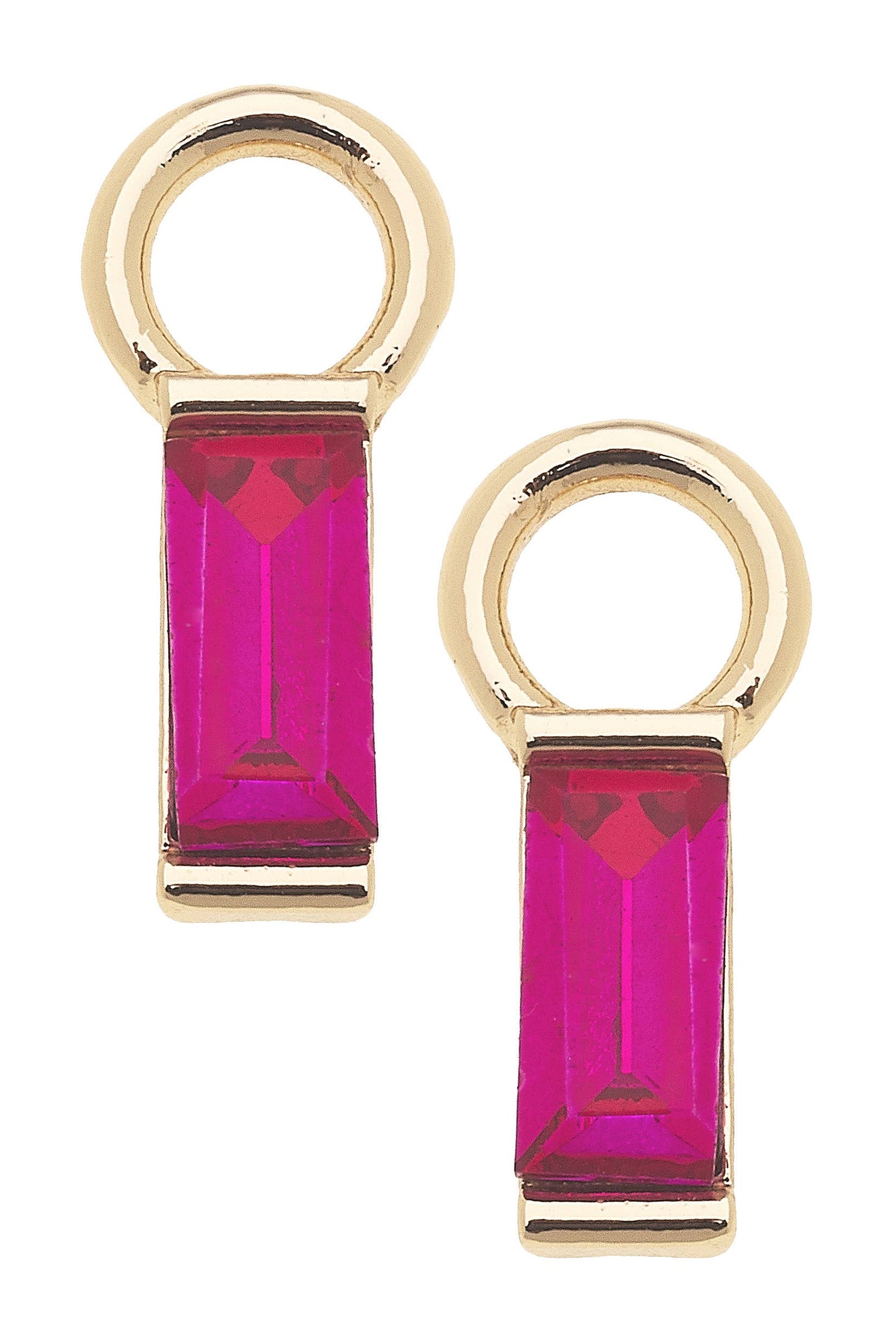 Pink Huggie Charm