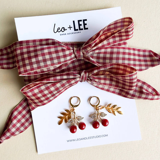 Red Gingham Shoelace