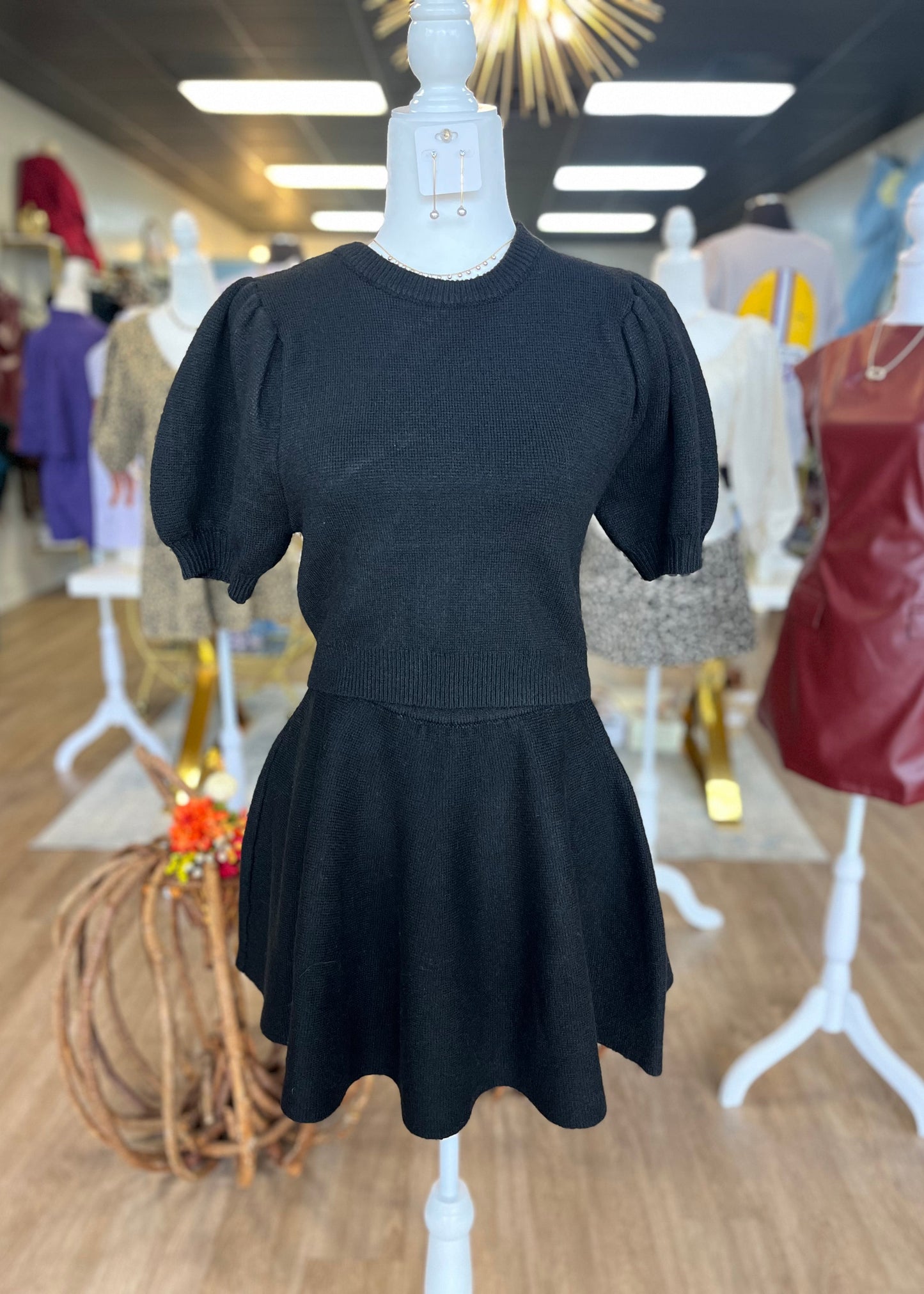 Mable Set - Black Sweater Set