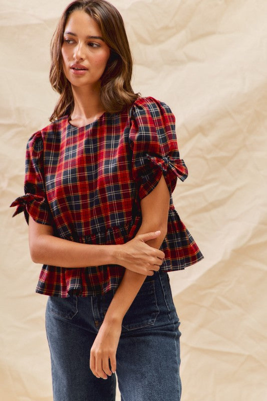 McKay Top - Navy Plaid