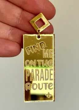 Mardi Gras Parade Earrings: Gold