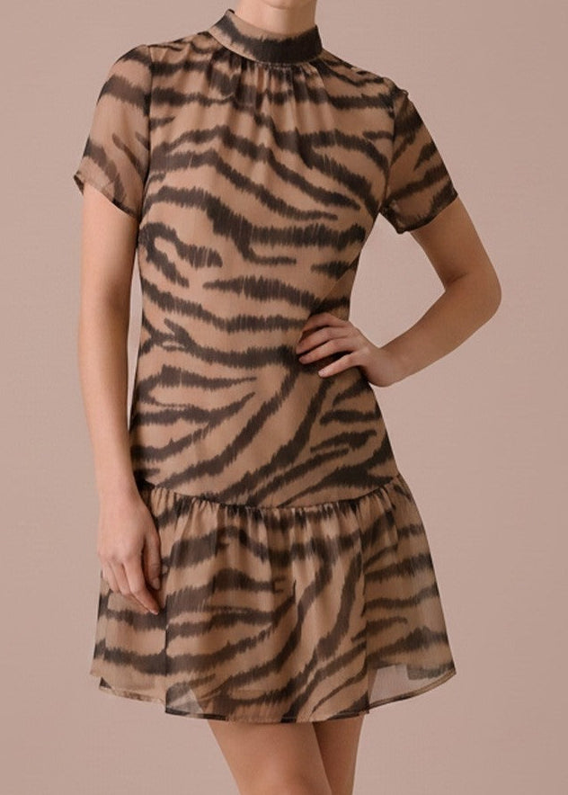 The Camille-Tiger Stripe Dress