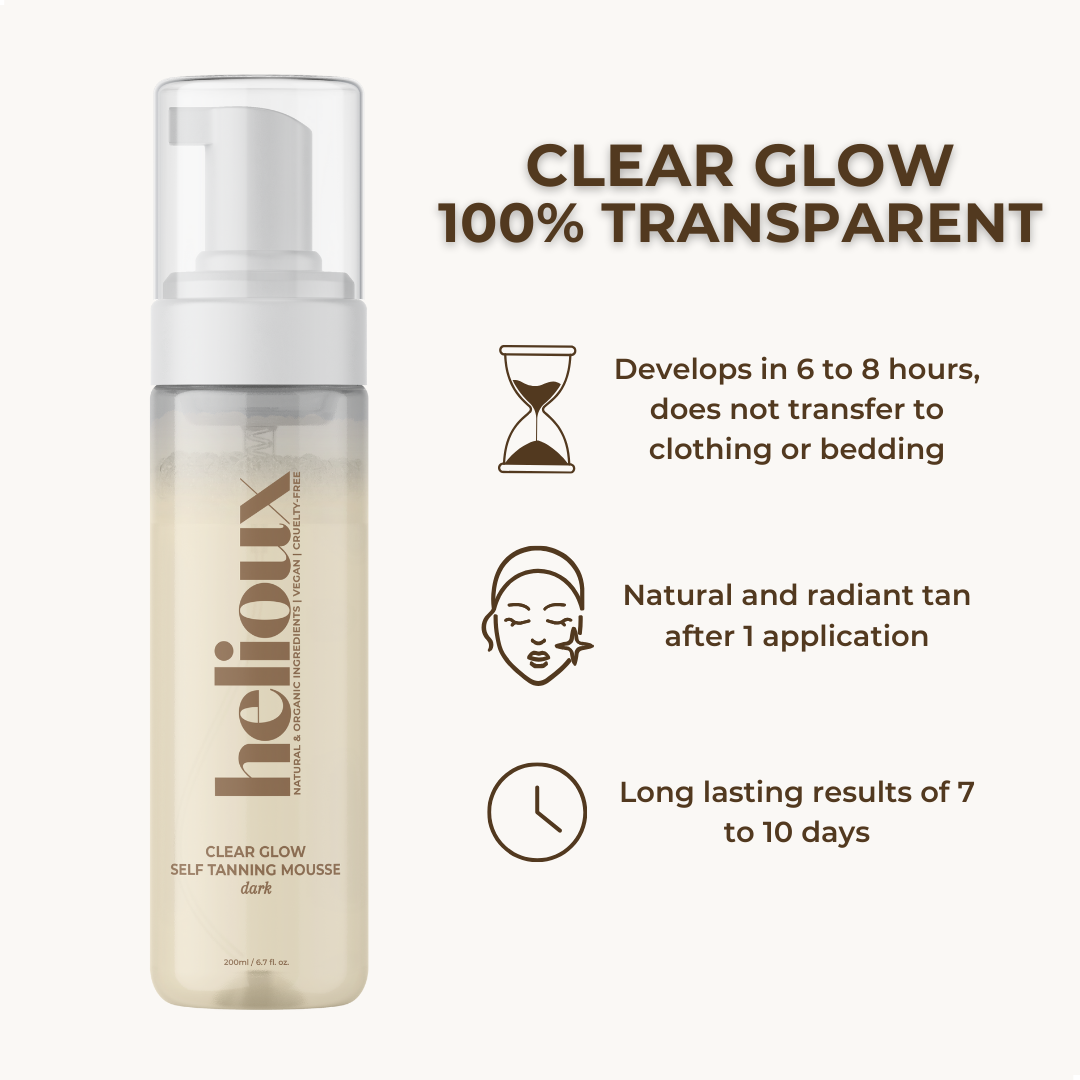 Self Tanner Mousse Transparent | Clear Glow Dark