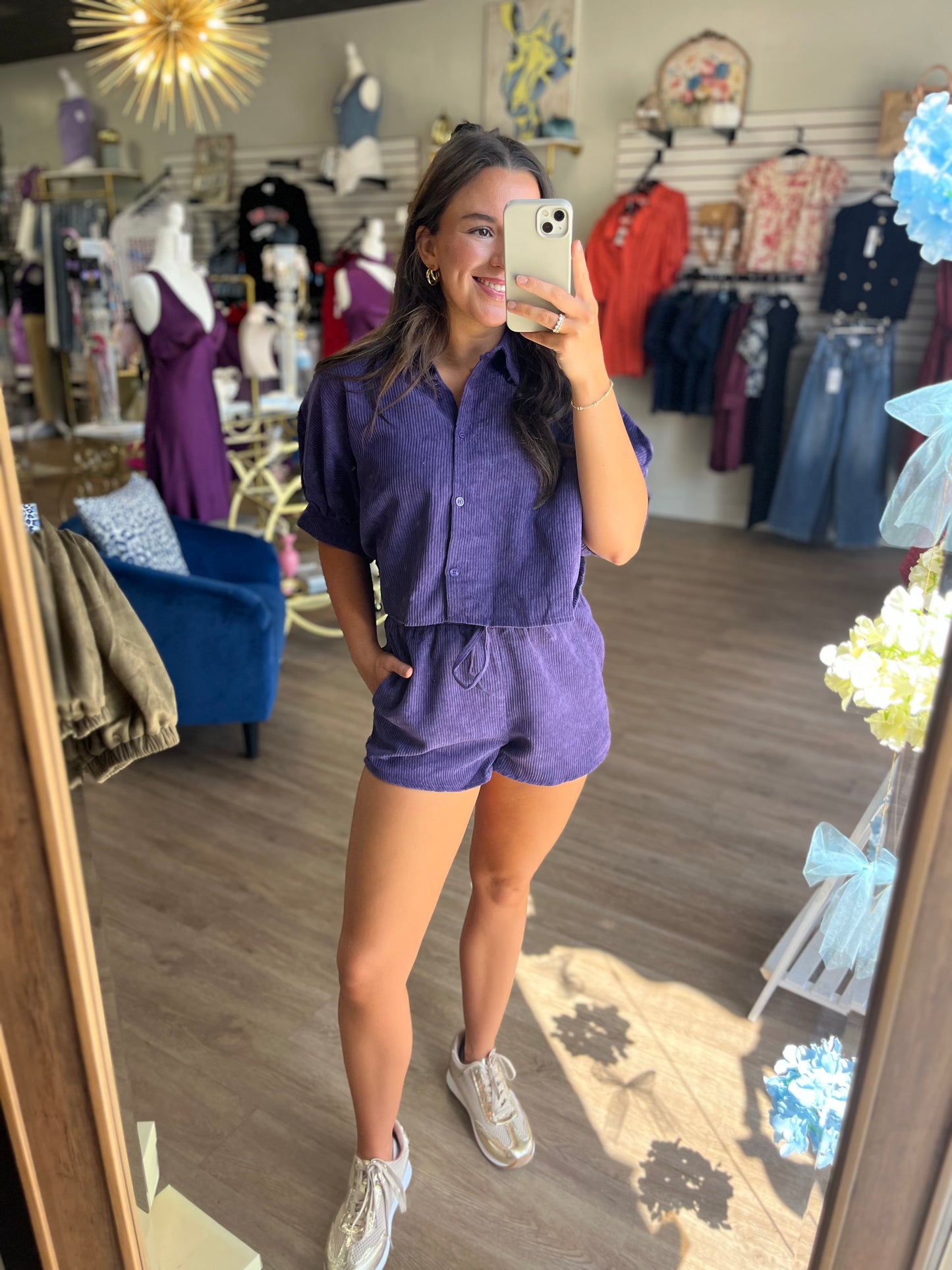 Tailgater-Purple Corduroy Set