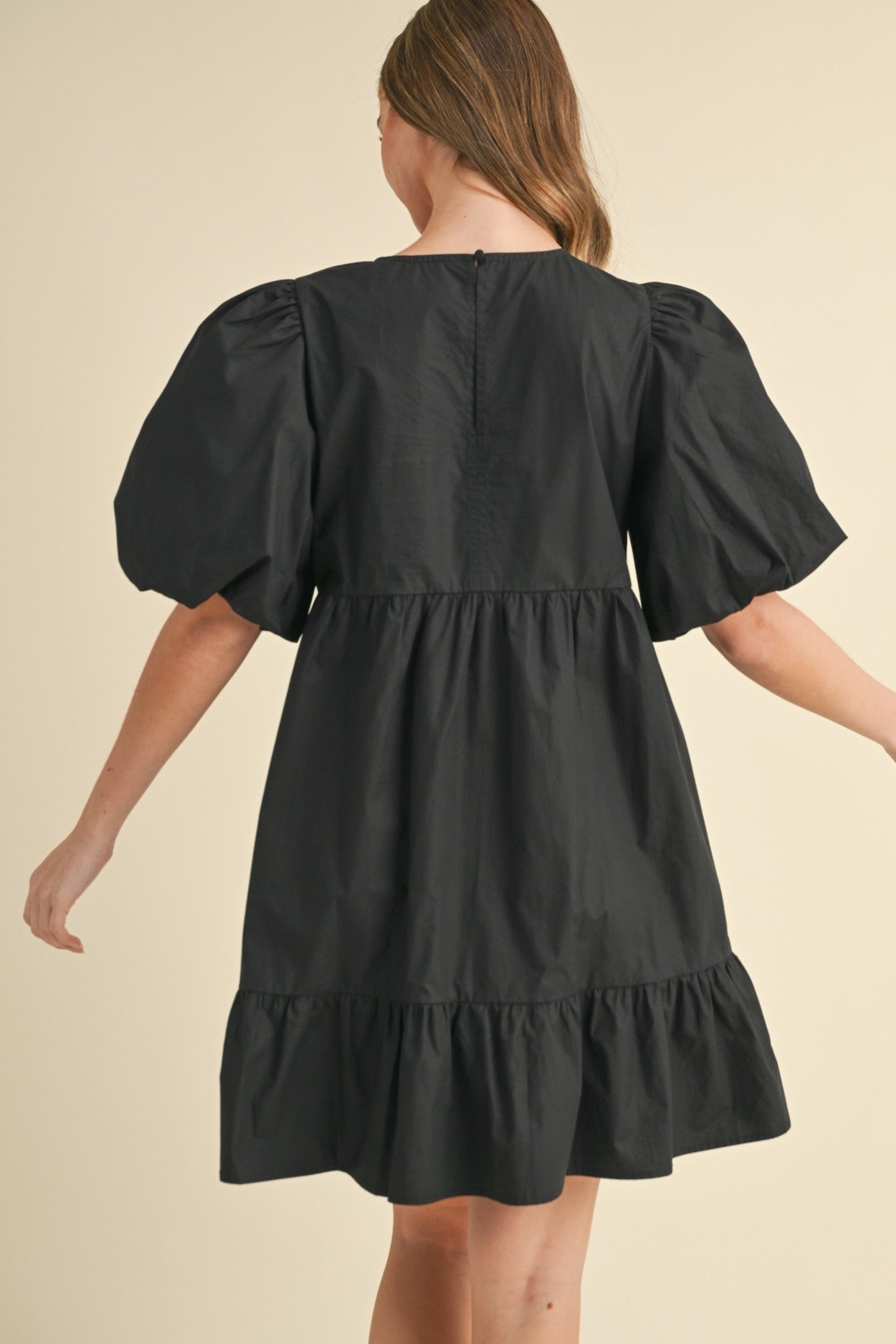 September Dress-Black/Tan