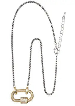 Pave Lock Statement Necklace