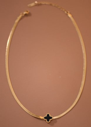 Black Clover Necklace-Herringbone