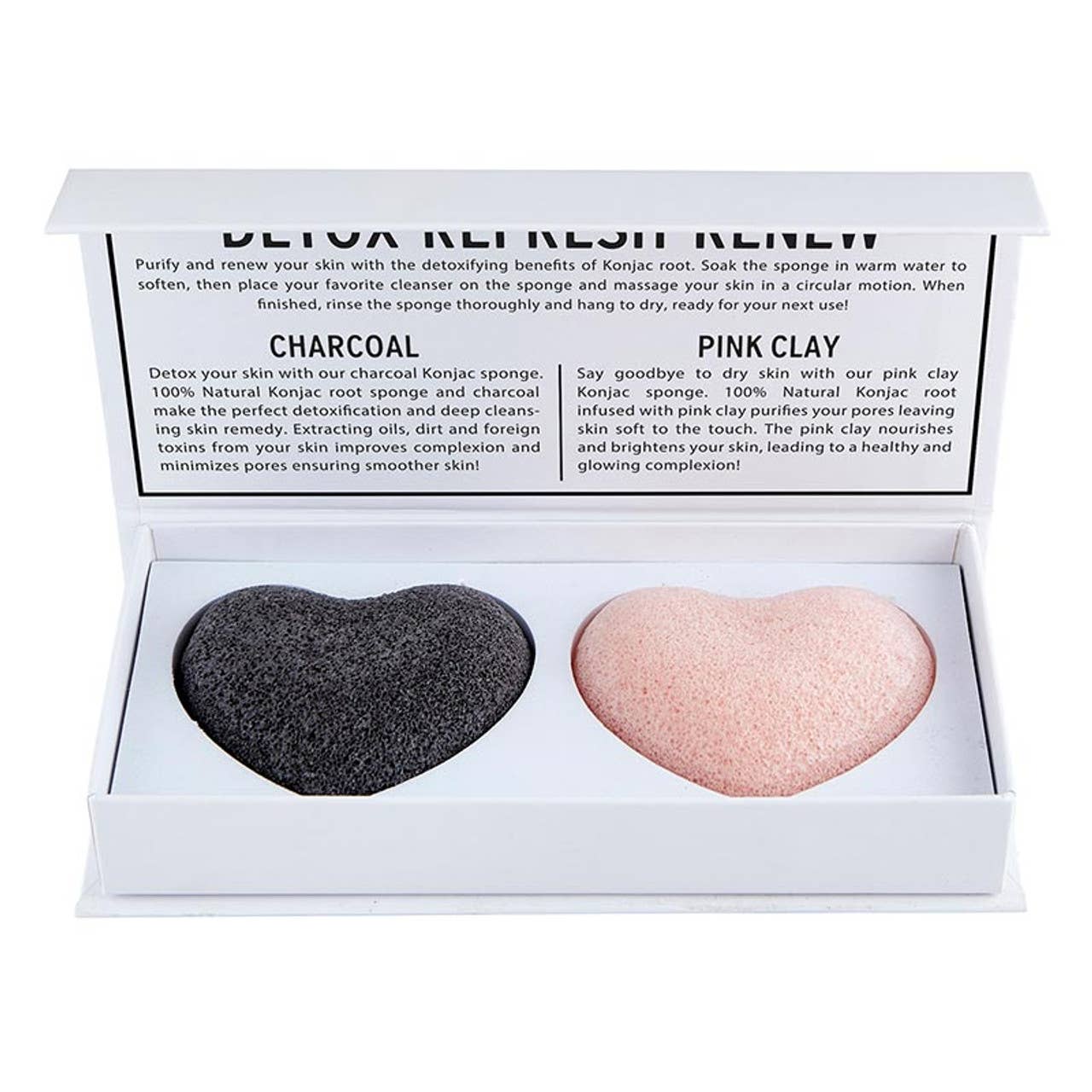 Heart Konjac Sponge - Self Love Inside Box