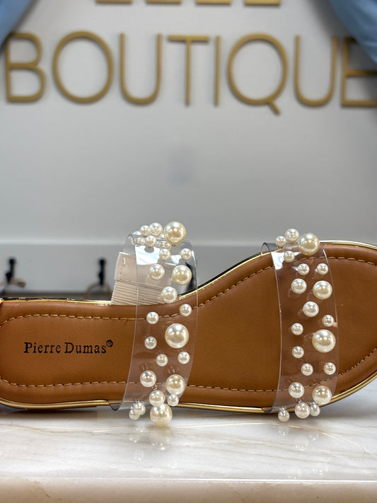 The Pearl Luxe Clear Strap Sandal