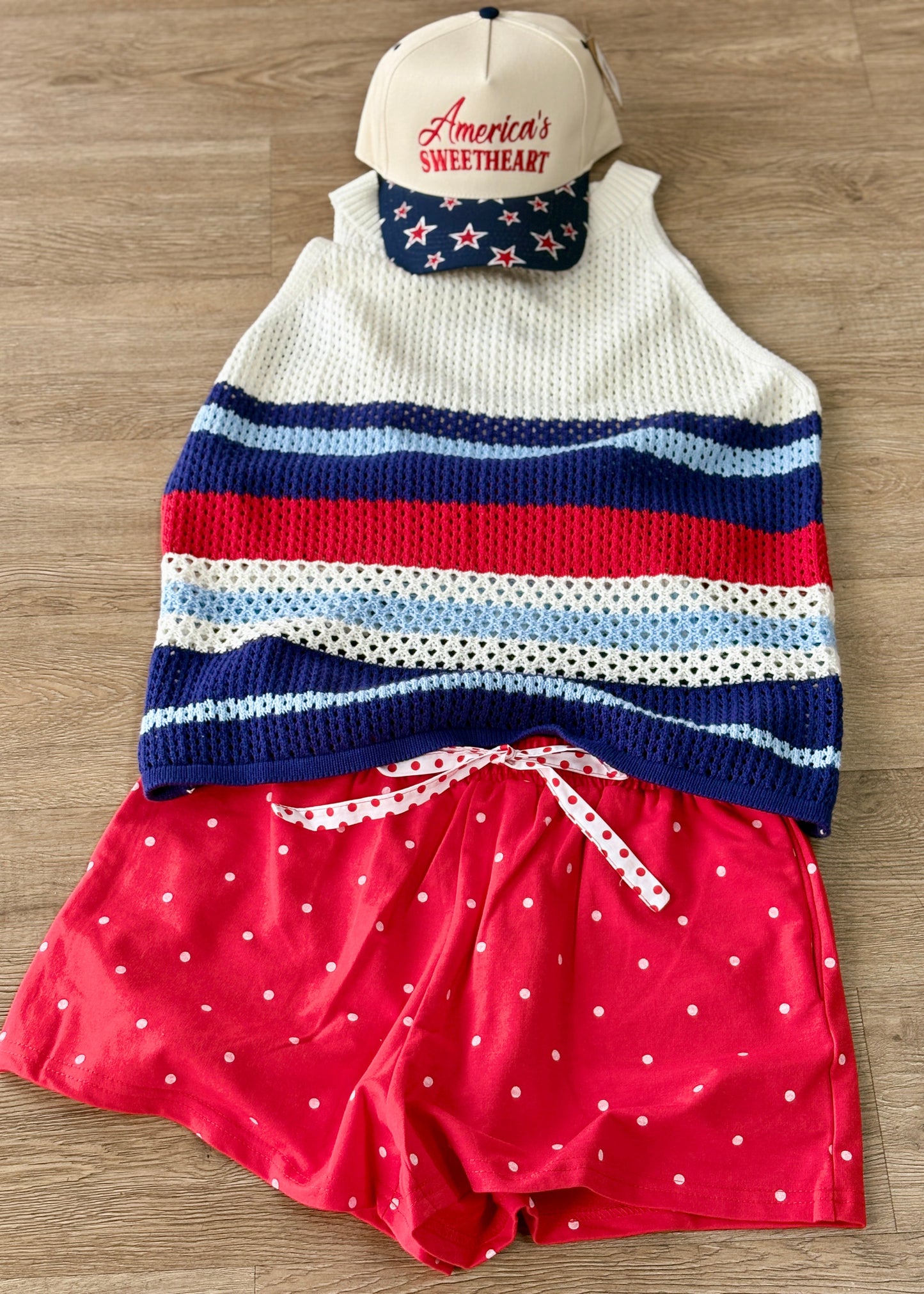 Patriotic Polka Dot Lounge Shorts