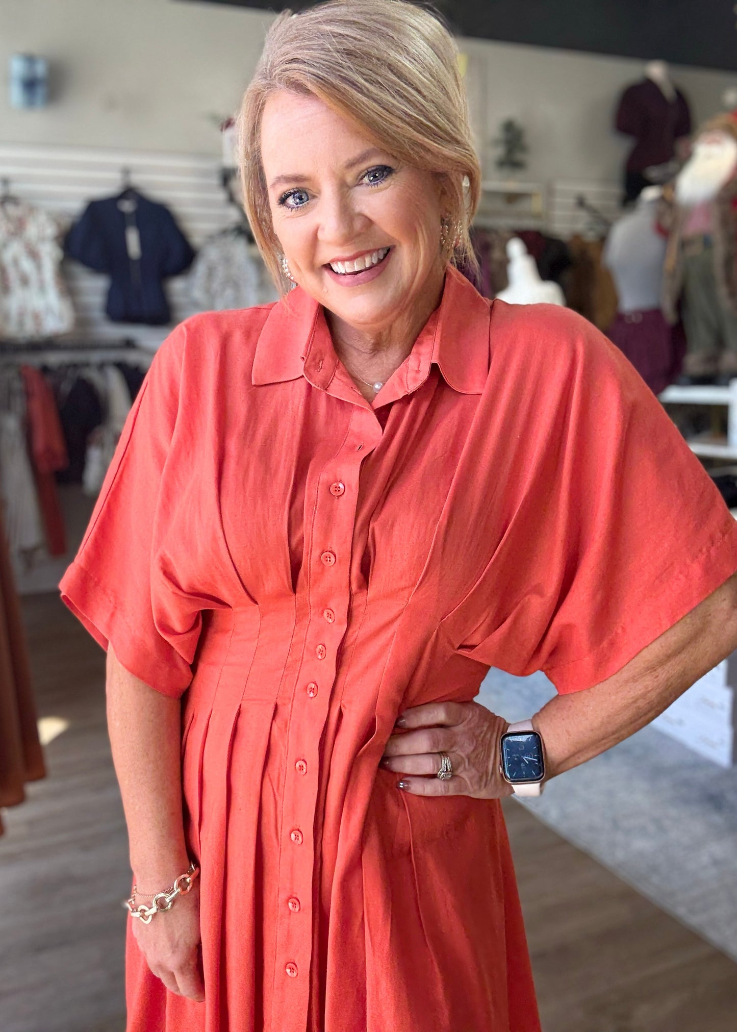 Dance Her Home Dress-Burnt Orange