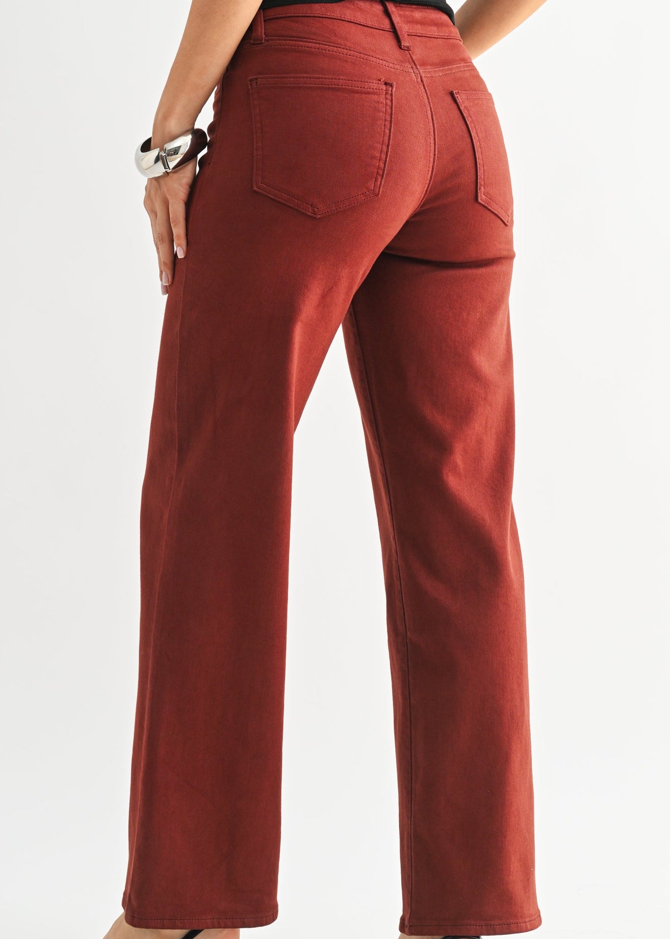 Red Stick Jeans - Dark Red Relaxed