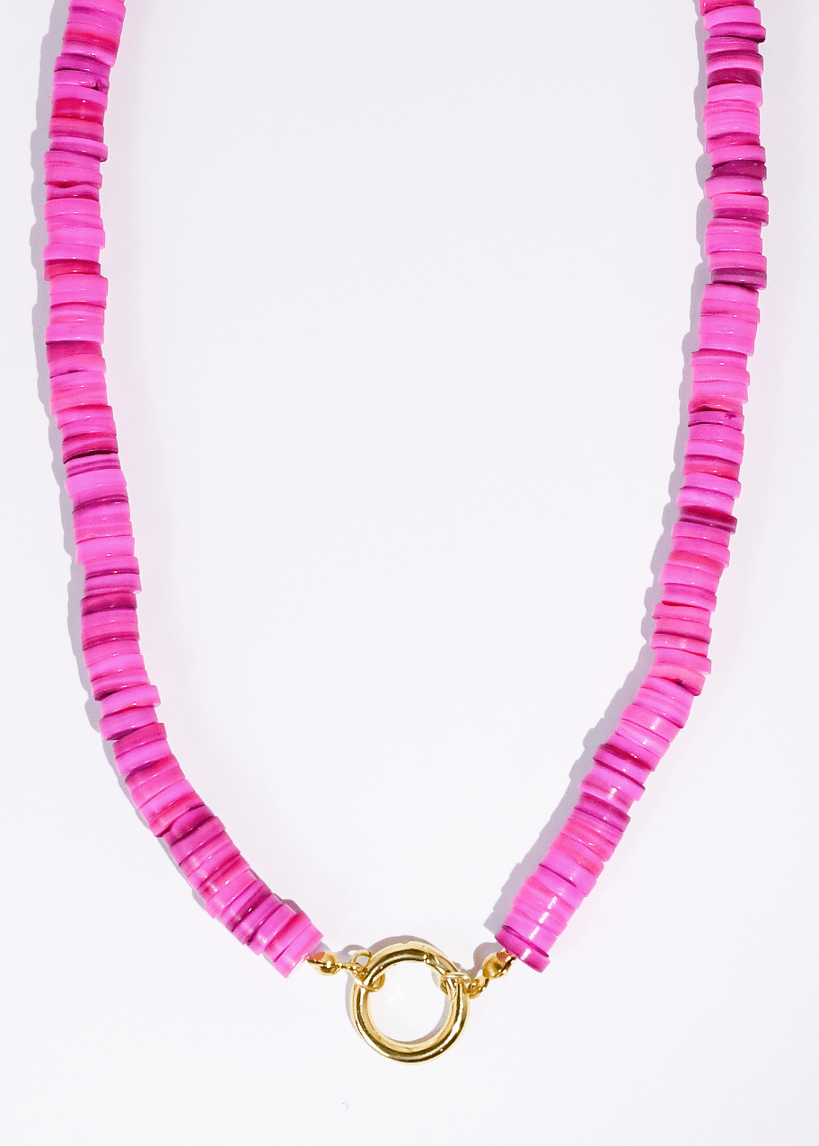 Bubble Pop Pink Gemstone Necklace - ElleBoutiqueZachary