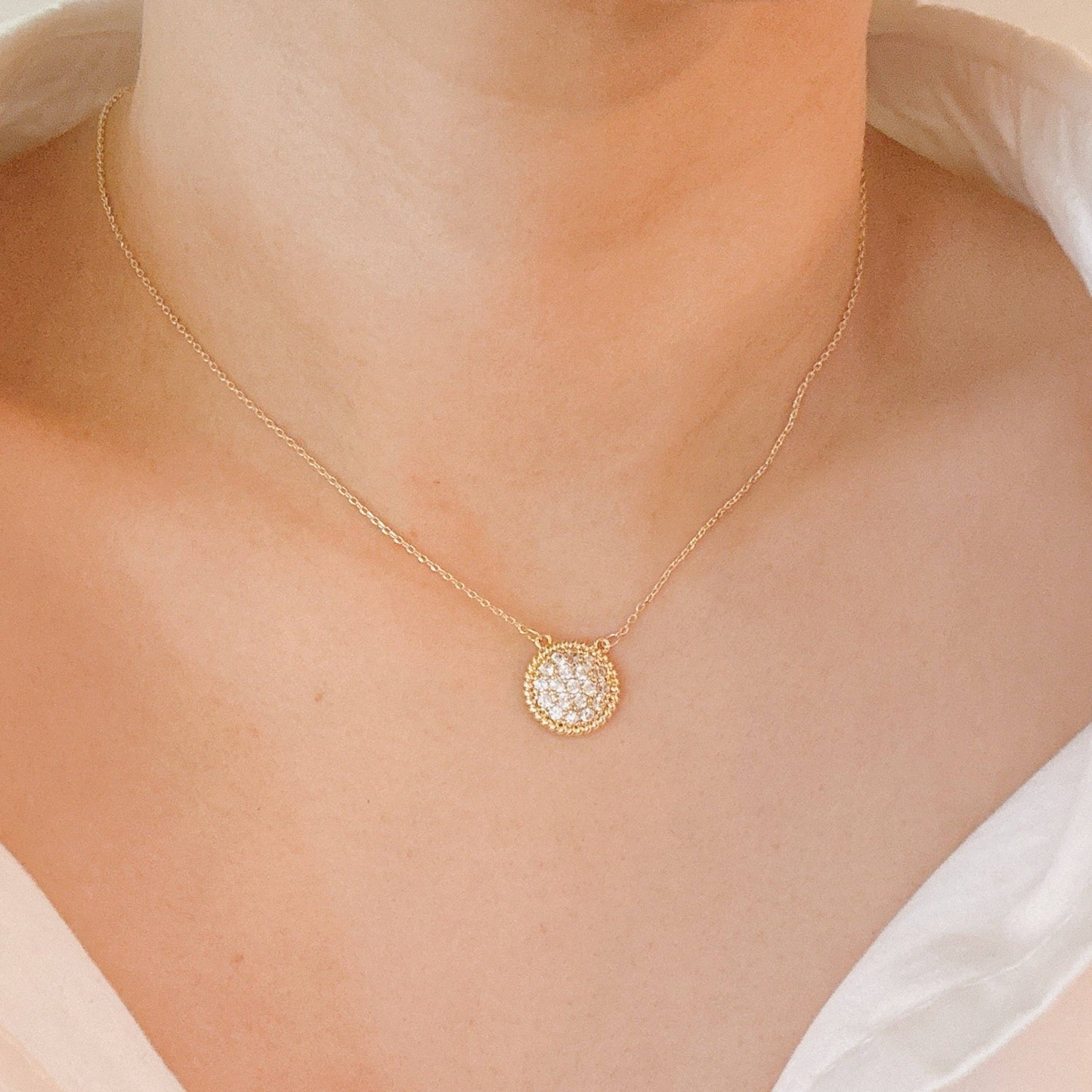 Inner Circle Luxe Pendant: Clear Sparkle