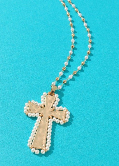 Grace & Gold Cross Pendant - ElleBoutiqueZachary