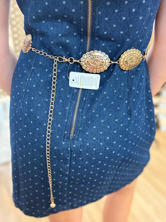 Medallion Chain Belt - ElleBoutiqueZachary