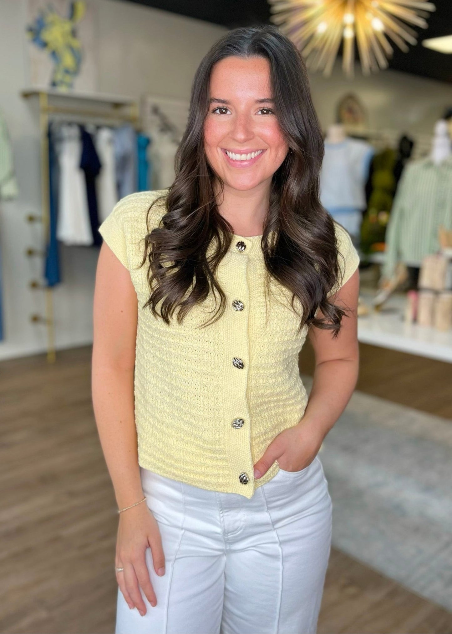 Sunny Days Button Knit Top - ElleBoutiqueZachary