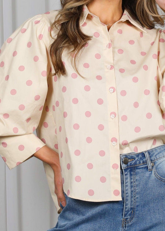 Sweet Spot Polka Dot Blouse - ElleBoutiqueZachary