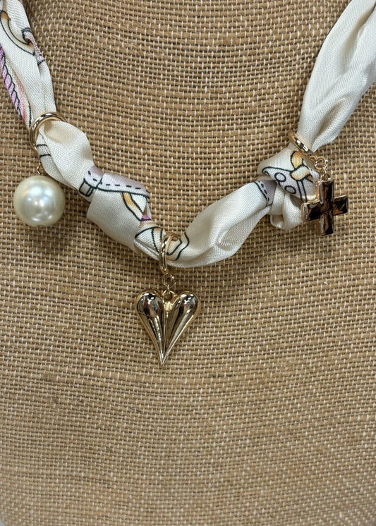 Sweetheart Scarf Necklace - ElleBoutiqueZachary