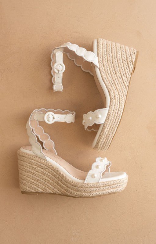The Catalina - Scalloped Espadrille Wedge - ElleBoutiqueZachary