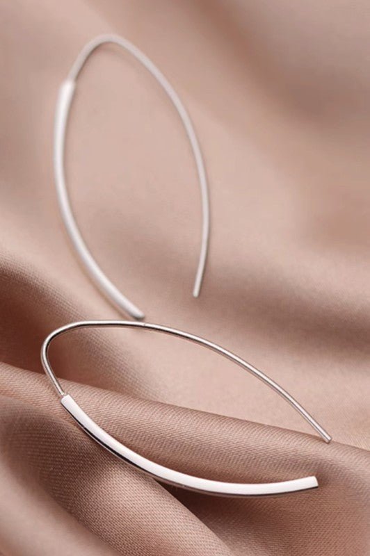 Wishbone Silver Earrings - Threaders - ElleBoutiqueZachary