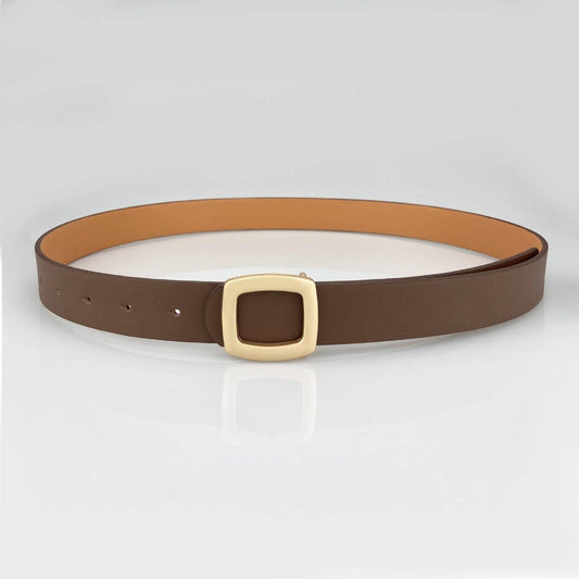 DK Brown Belle Belt w/Gold Buckle