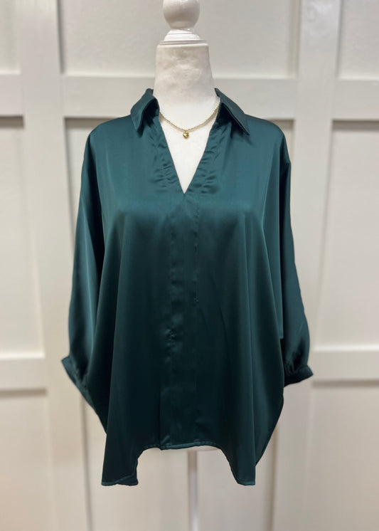 Rowyn Blouse-Dk Green