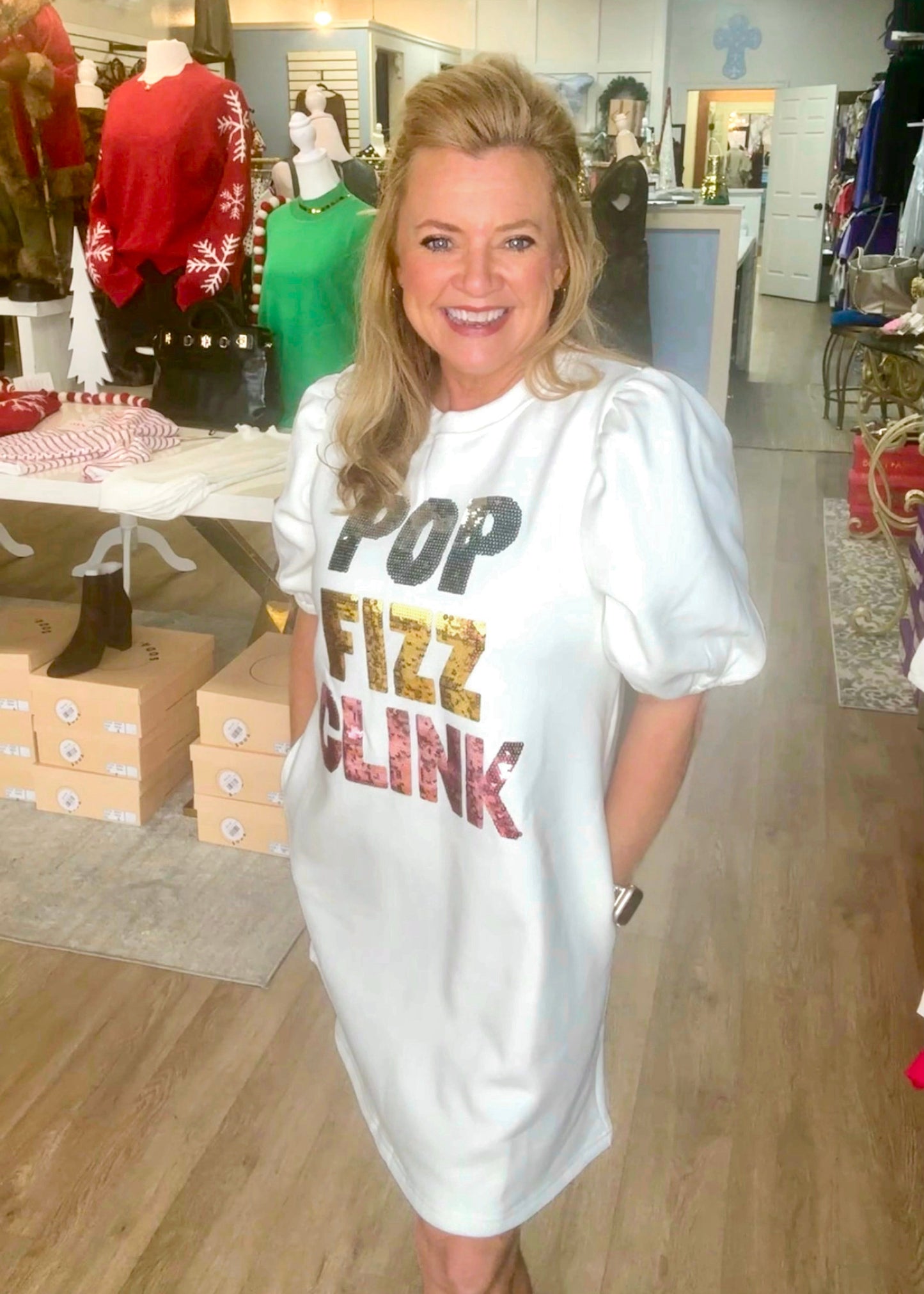 Pop Fizz Clink NYE Dress