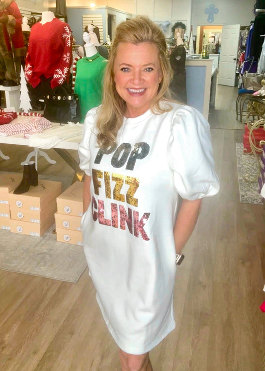 Pop Fizz Clink NYE Dress
