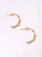 Dalma Pearl Hoop Earring Gold