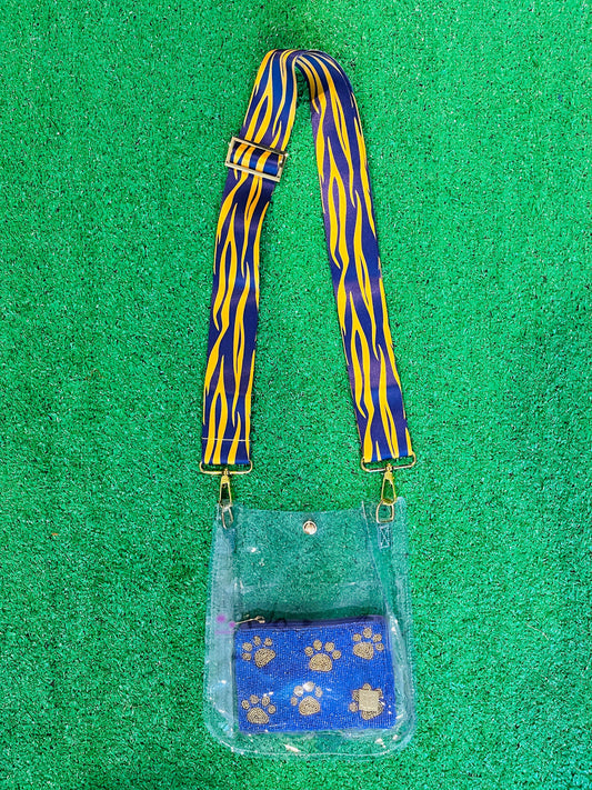 2 inch Team Spirit Strap: Tiger Stripe: Purple / Gold