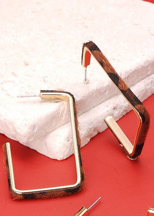 Leopard Hoop Earrings
