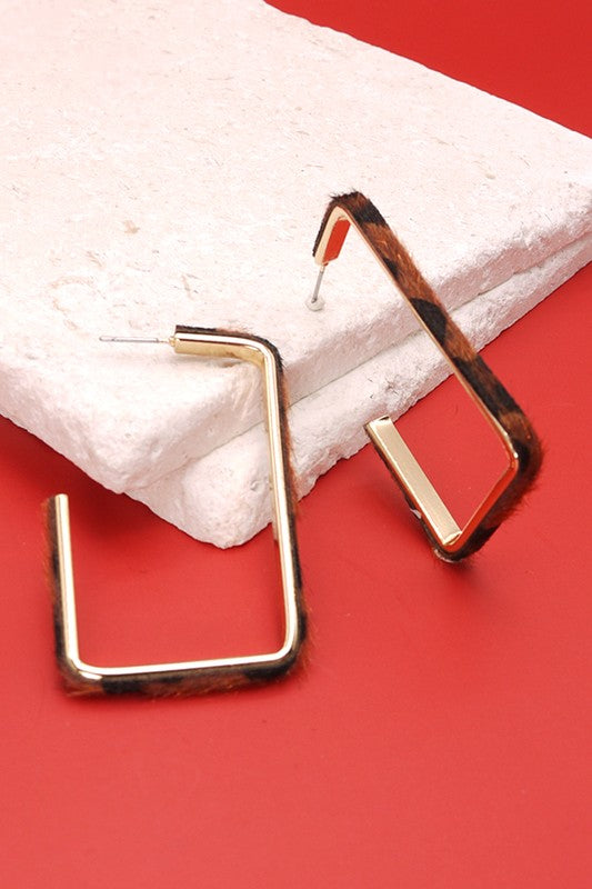 Leopard Hoop Earrings