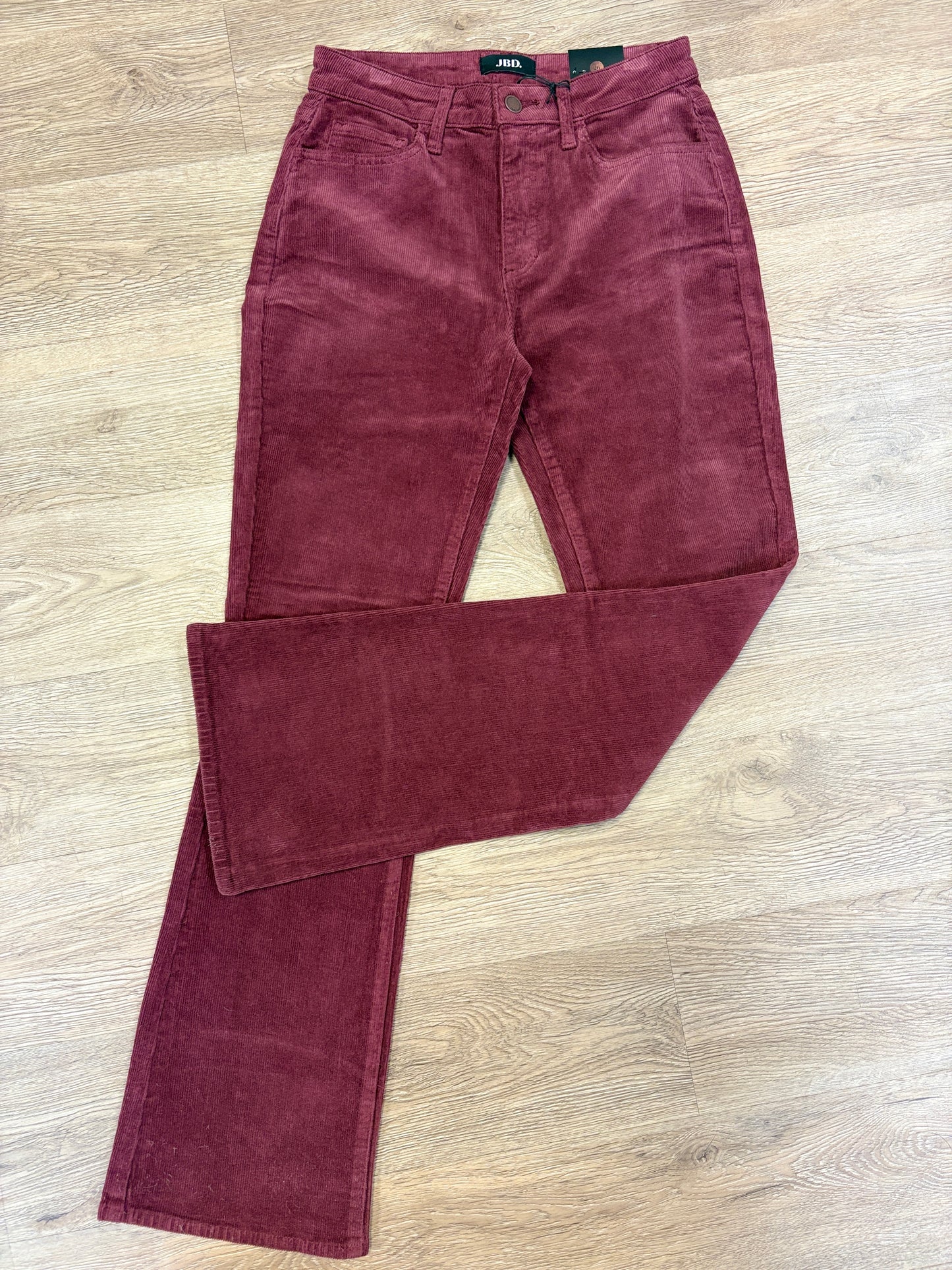Merlot Jeans - Burgandy Slim Boot Cut Corduroy