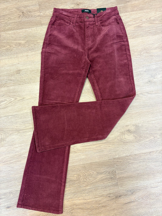 Merlot Jeans - Burgandy Slim Boot Cut Corduroy