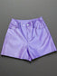 Lilac leather shorts