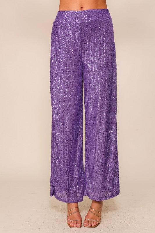 Purple Sequin Sparkle Pants