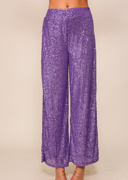 Purple Sequin Sparkle Pants