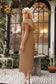 Tennessee Whiskey - Taupe Midi Dress