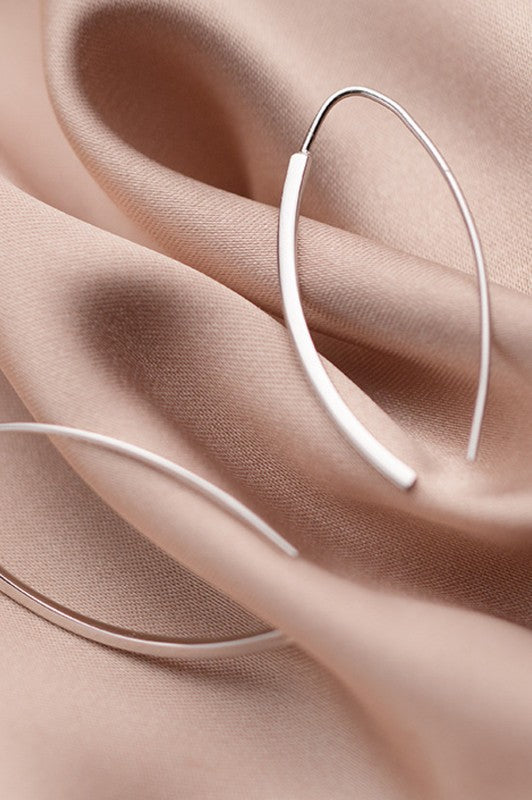 Wishbone Silver Earrings-Threaders