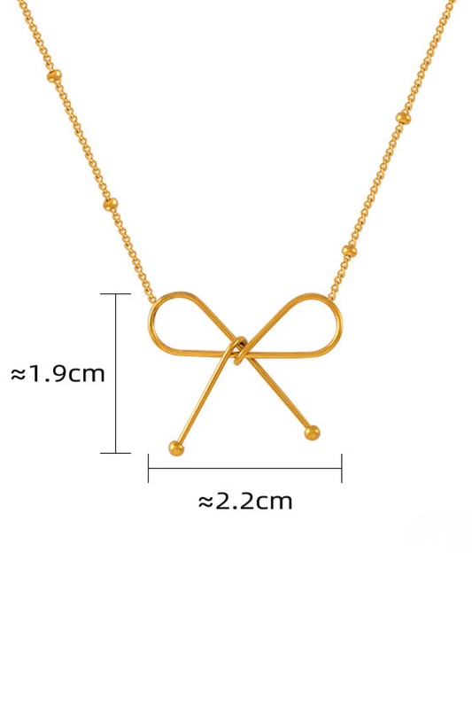 Dainty Bow Necklace