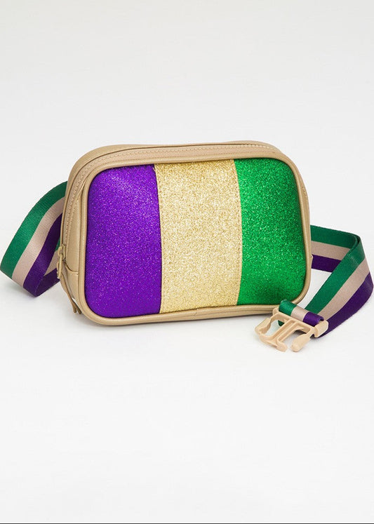 Mardi Gras Sparkle Cross Body Purse