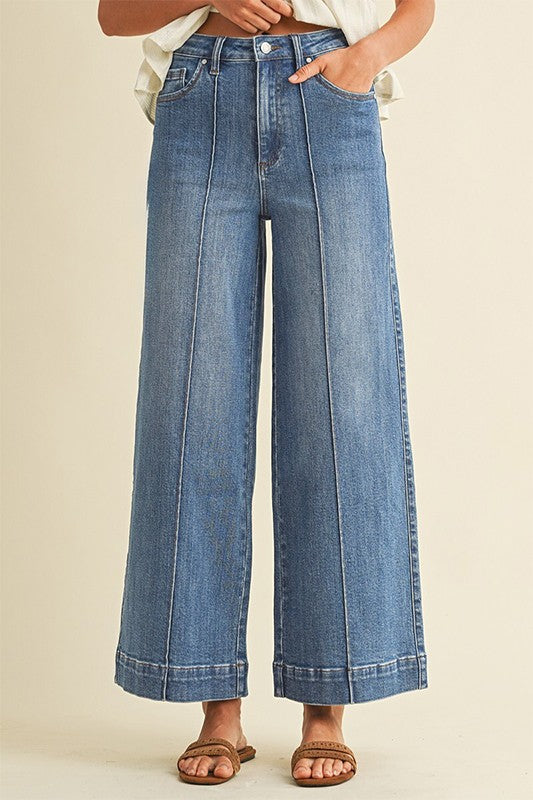 Dina Darling HR Wide Leg Seam Jeans