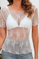 Anneliese Mesh Top - White