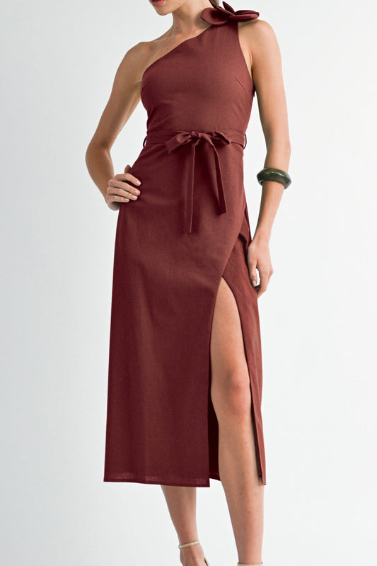 Made You Look - Rust Midi Dress